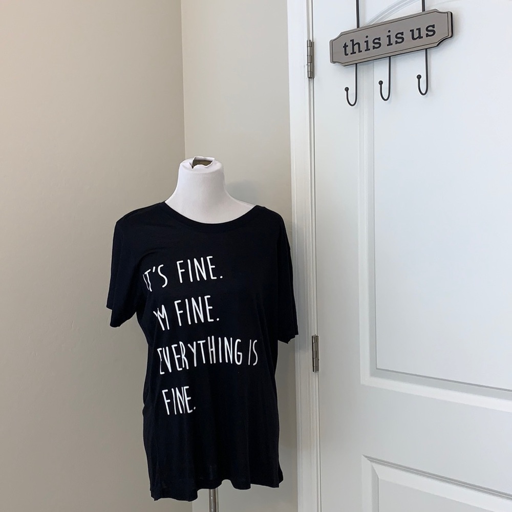 POPULAR SPORT BRAND NEW SIZE 2X JET BLACK CUTE T-SHIRT